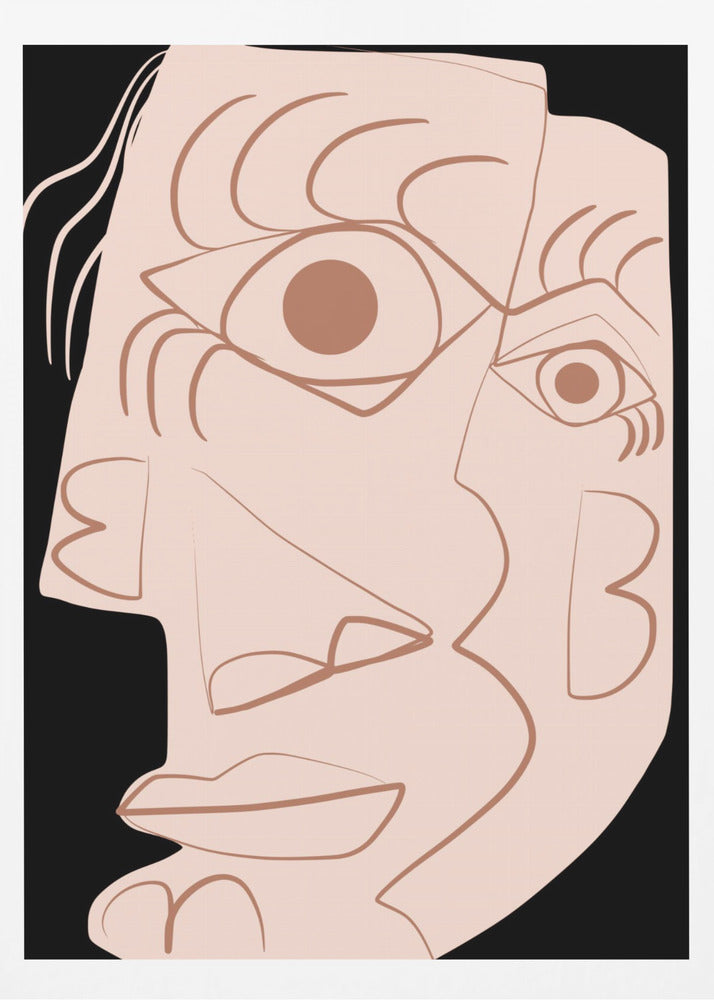 Schlichtes abstraktes Portrait | Poster