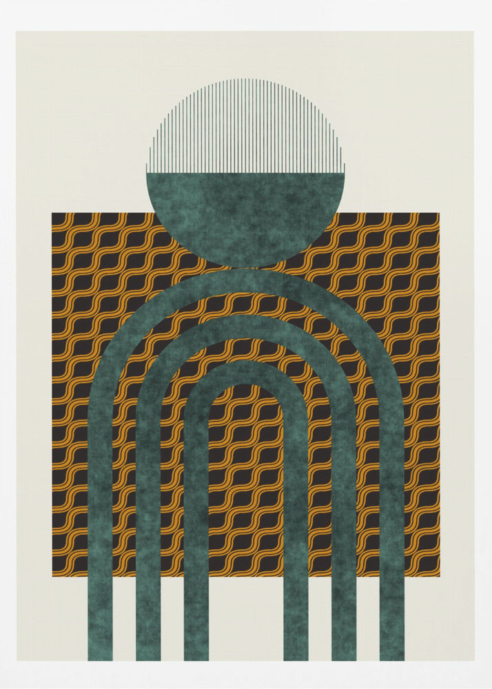 Strukturierte Komposition aus der Mitte des Jahrhunderts 5 | Poster