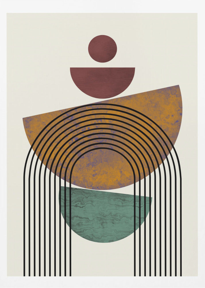 Textured Mid Century Composition | Poster