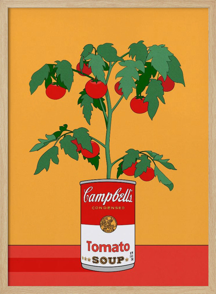 Campbells Soup Tomato Plant Retro Illustration | Poster