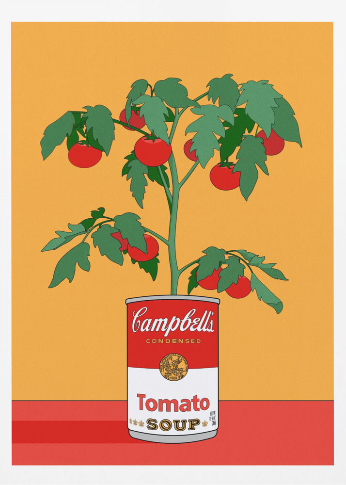 Campbells Soup Tomato Plant Retro Illustration | Poster