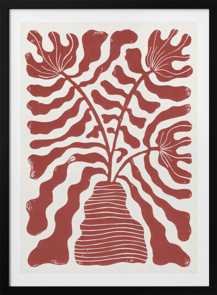 Röda blommor i en vas | Poster