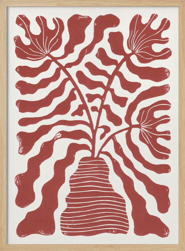 Röda blommor i en vas | Poster