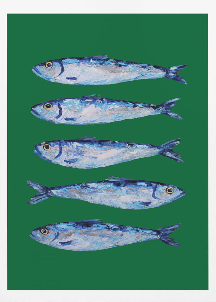 Sardines Forest Green | Poster