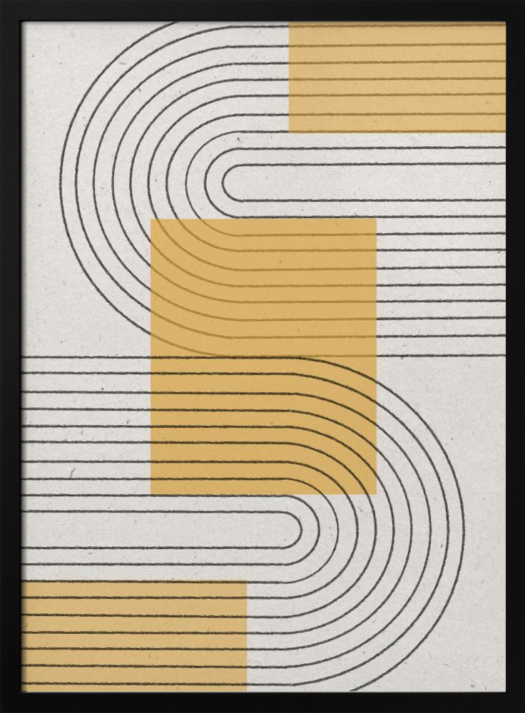 Gelbe moderne Grafik | Poster - Kunstdruck