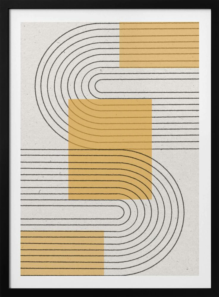 Gelbe moderne Grafik | Poster - Kunstdruck