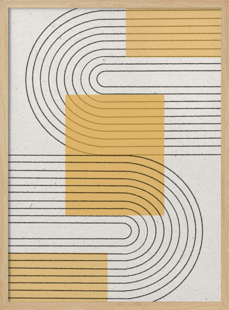Gelbe moderne Grafik | Poster - Kunstdruck