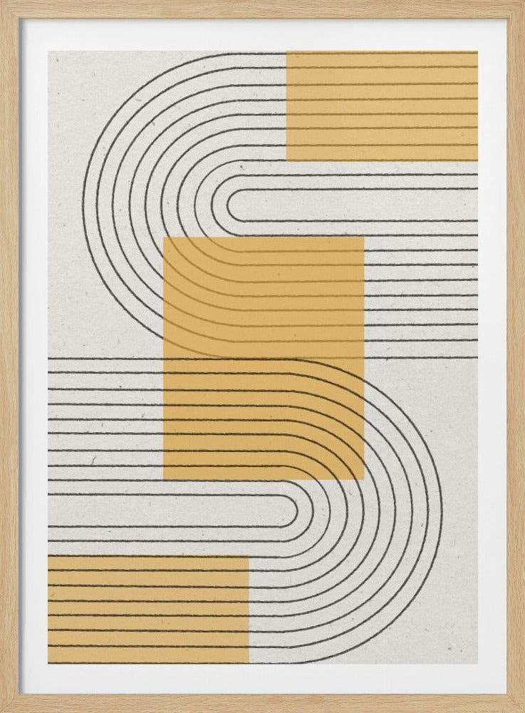 Gelbe moderne Grafik | Poster - Kunstdruck