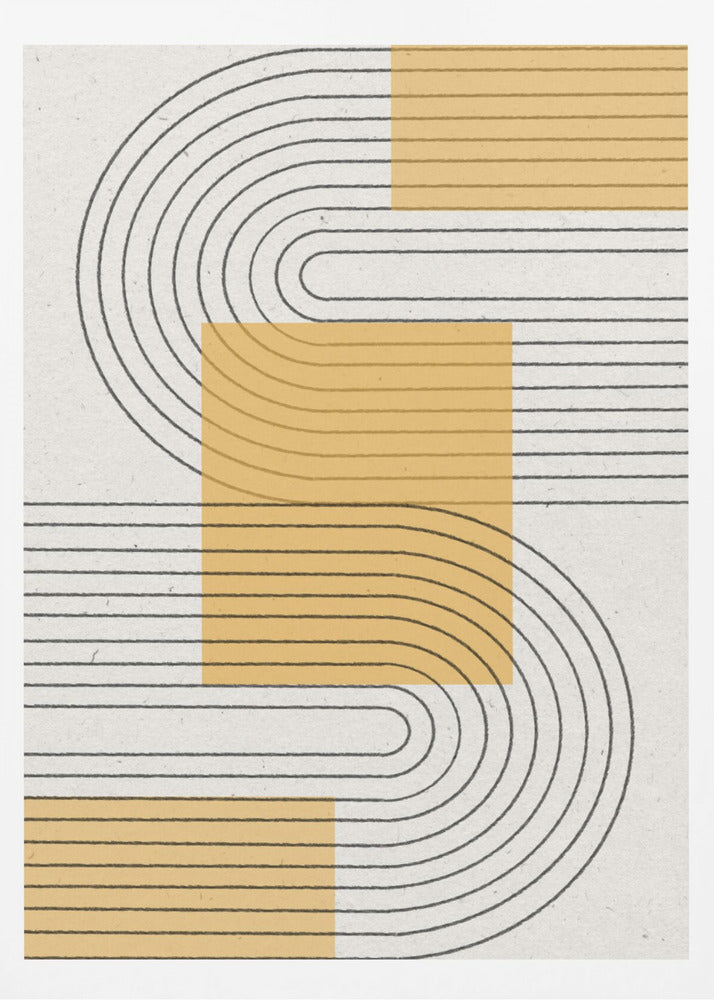 Gelbe moderne Grafik | Poster - Kunstdruck