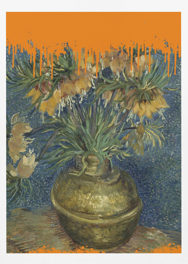 Collage Sonnenblumen und der Spritzer Van Gogh | Poster