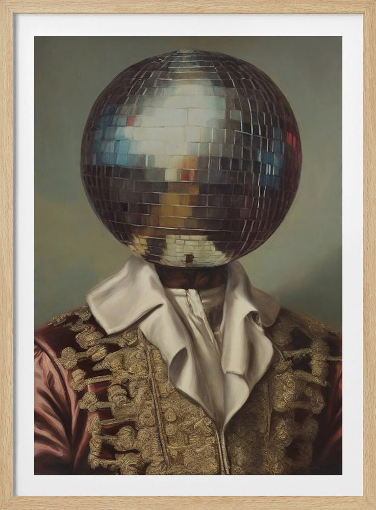 DiscoHead King  / Altered Collage Art | Poster