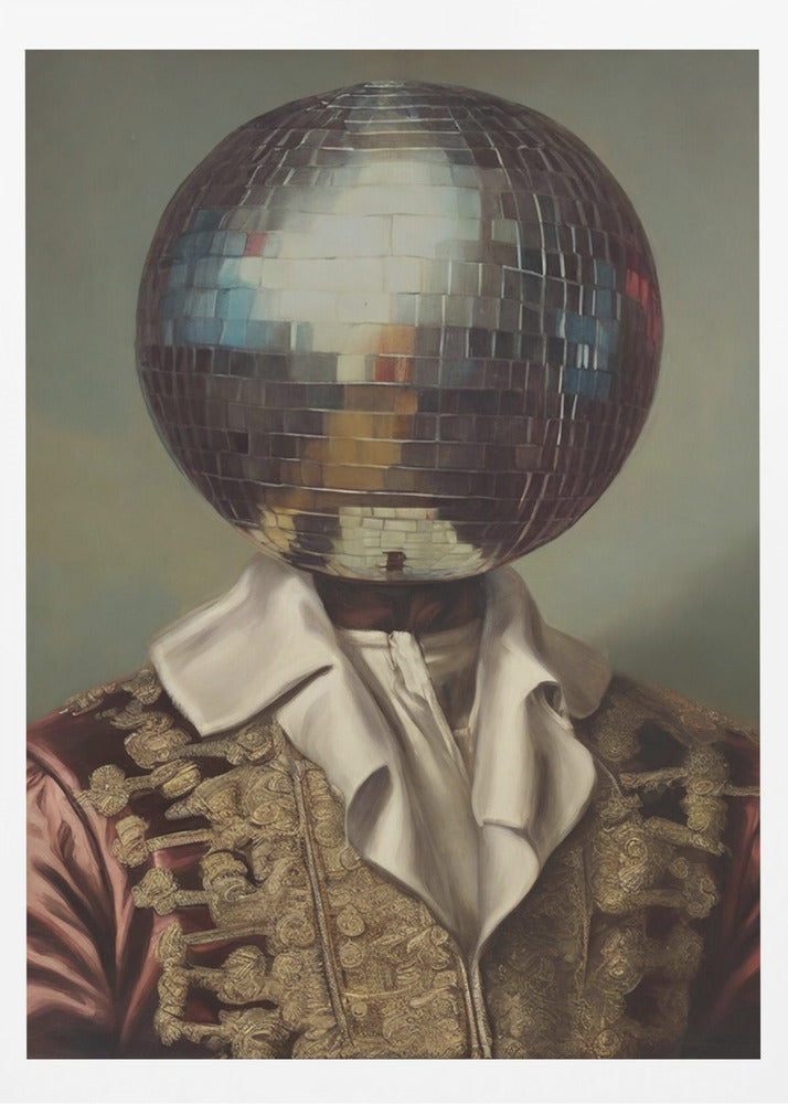 DiscoHead King  / Altered Collage Art | Poster