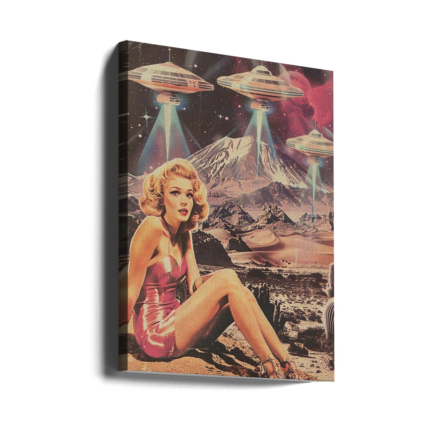 Vintage UFO Babe | Canvas