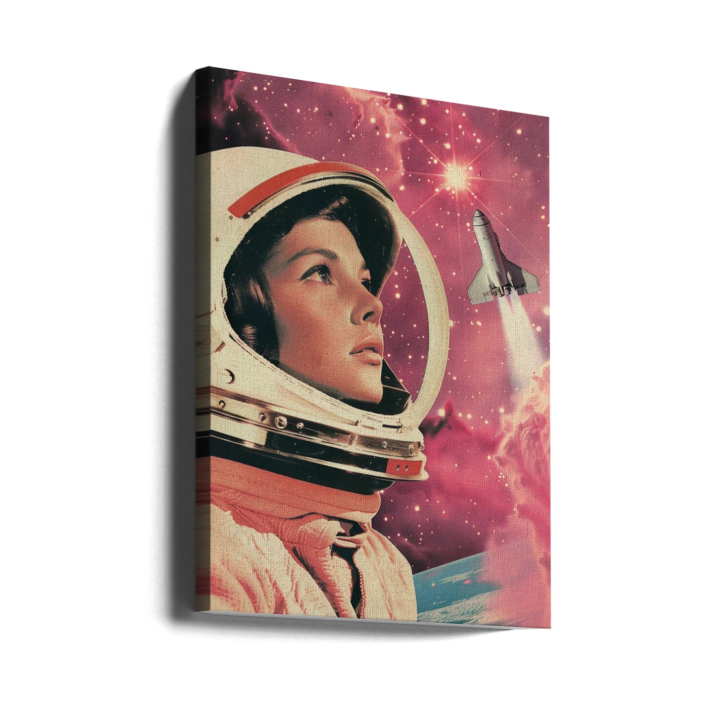 Astronaut Girl in a Space | Canvas