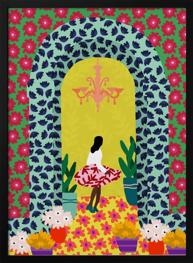 Florales Portalmädchen | Poster