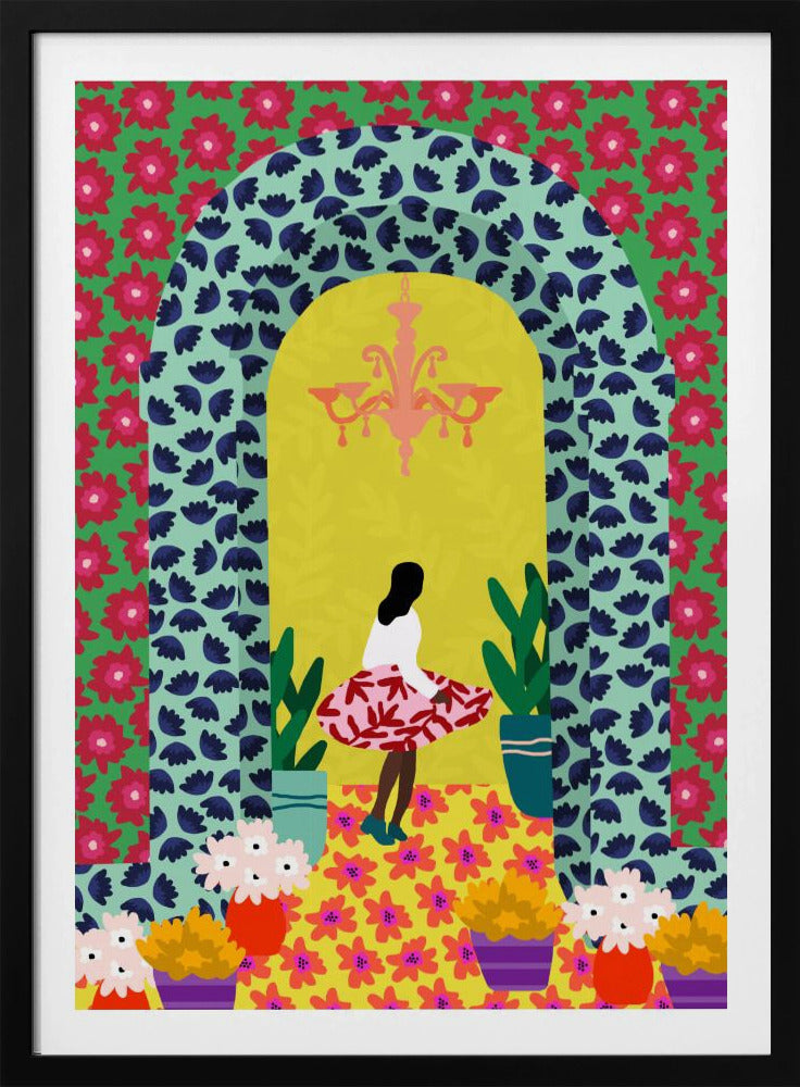 Florales Portalmädchen | Poster