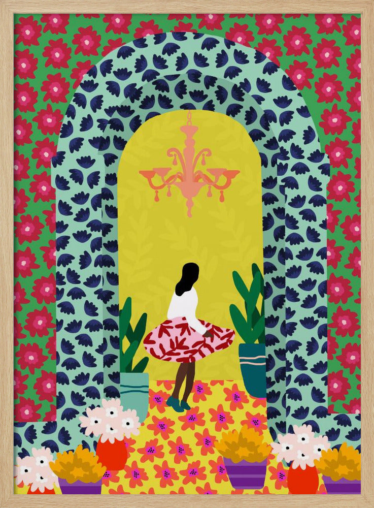 Florales Portalmädchen | Poster