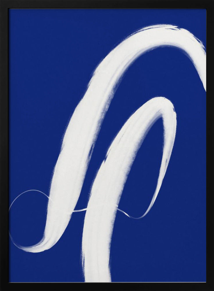 Whirling White Strokes | Poster