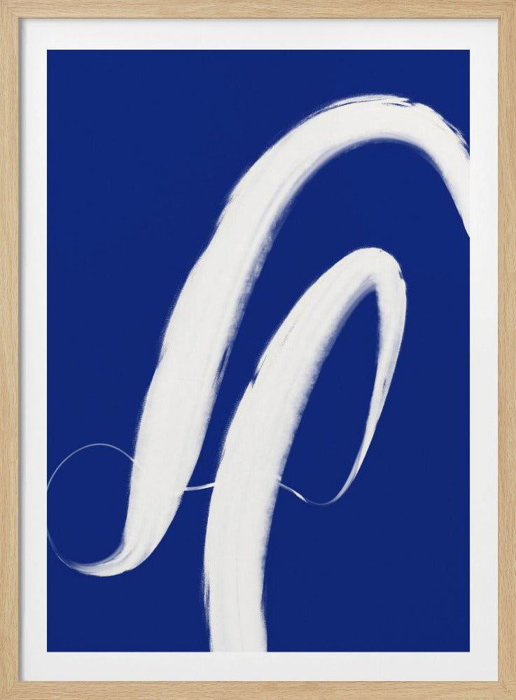 Whirling White Strokes | Poster