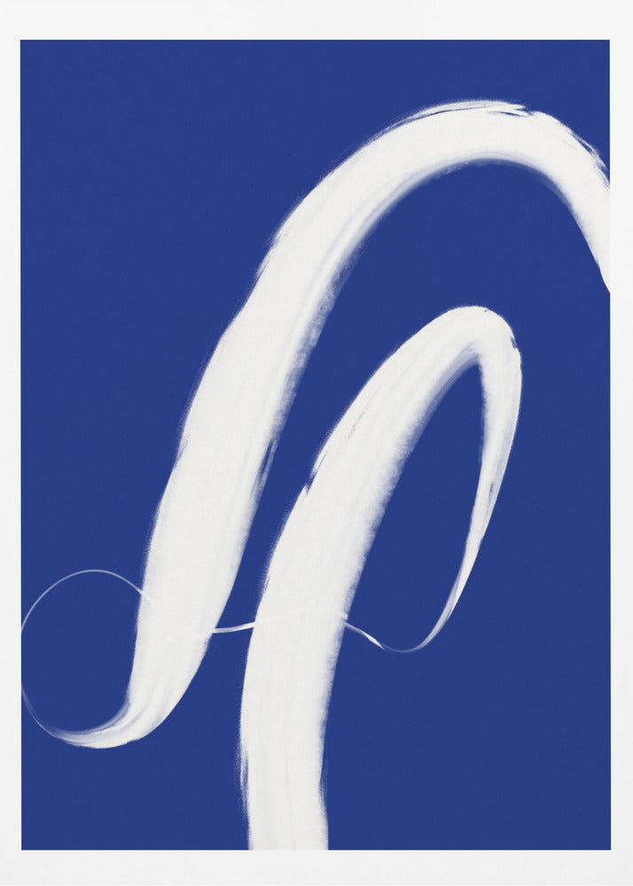 Whirling White Strokes | Poster
