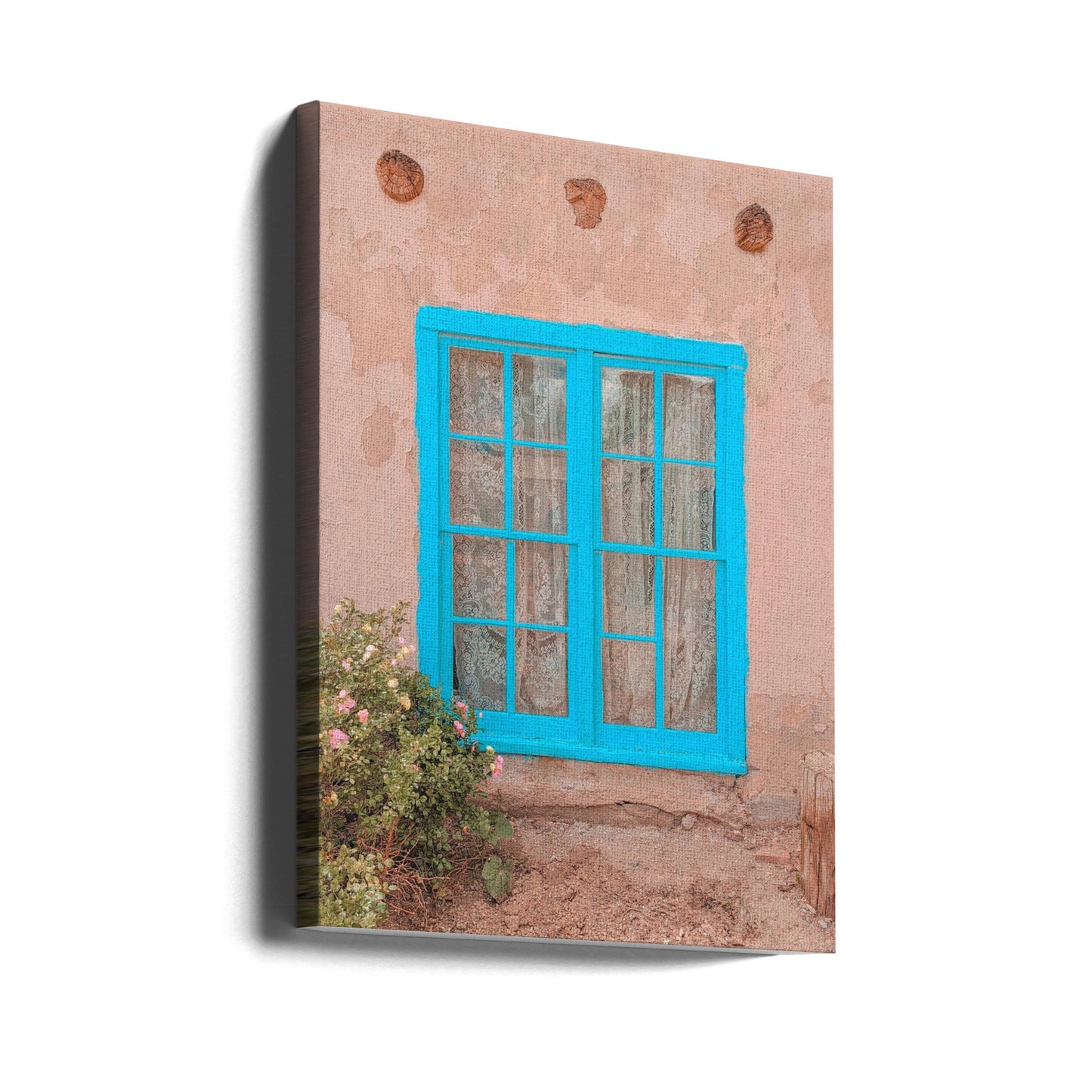 Turkis vindue - Taos, New Mexico | Lærredsbilleder