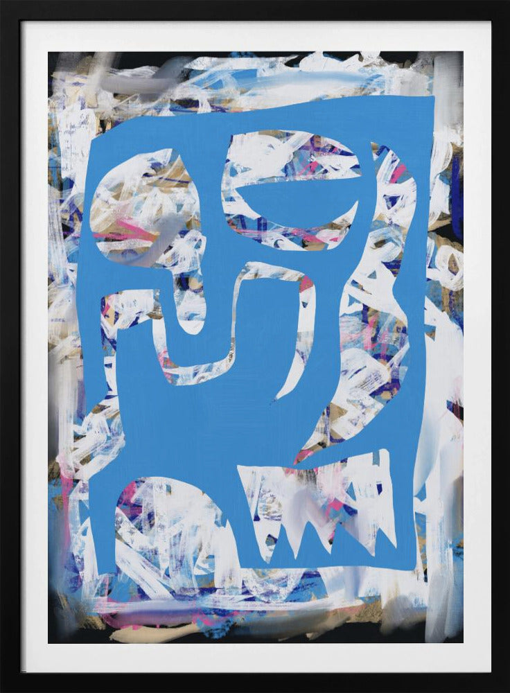 Chaos white large abstract 02 | Poster