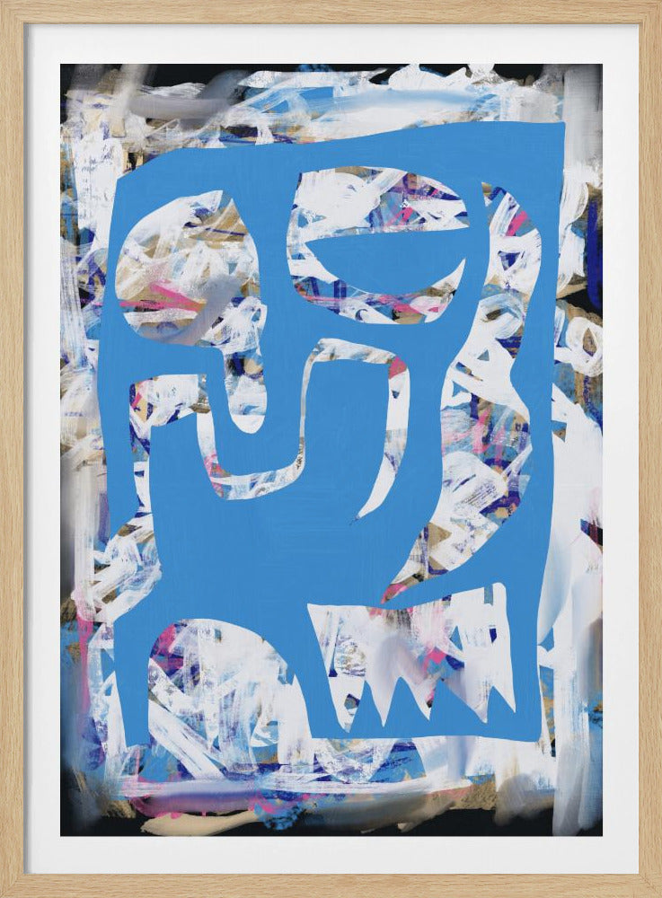 Chaos white large abstract 02 | Poster