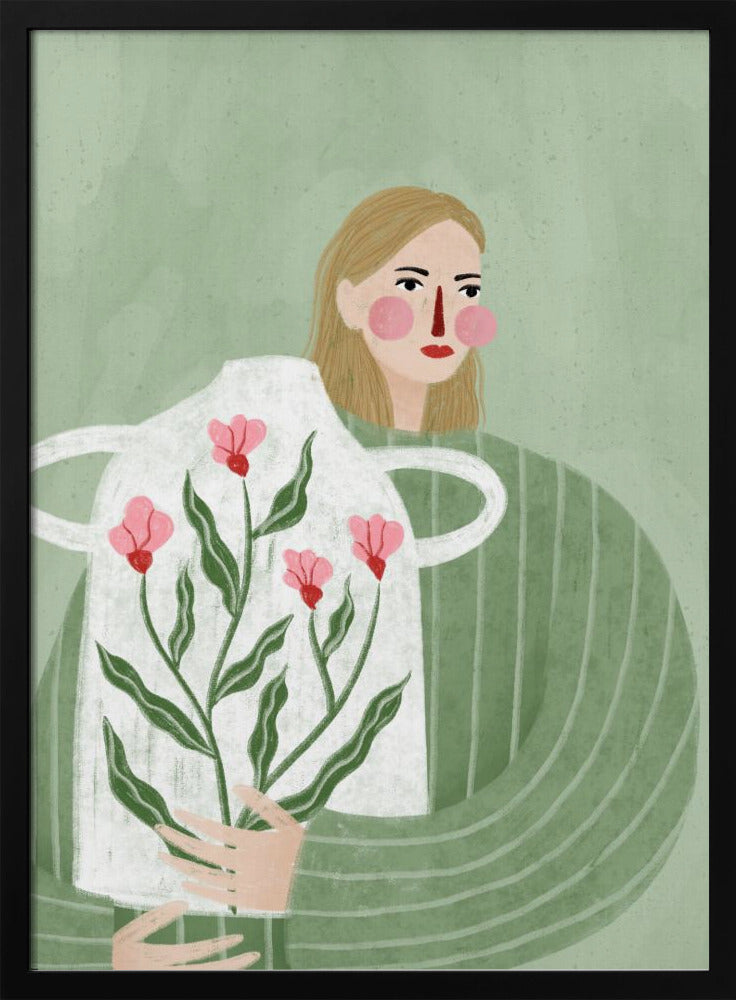 The Woman With Pink Vase | Poster
