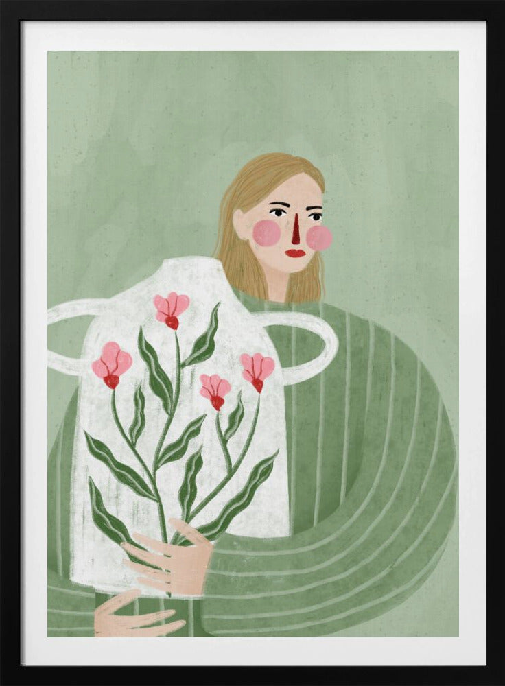 The Woman With Pink Vase | Poster