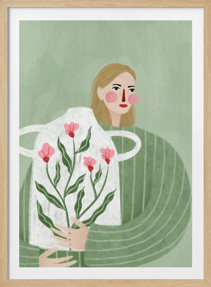 The Woman With Pink Vase | Poster