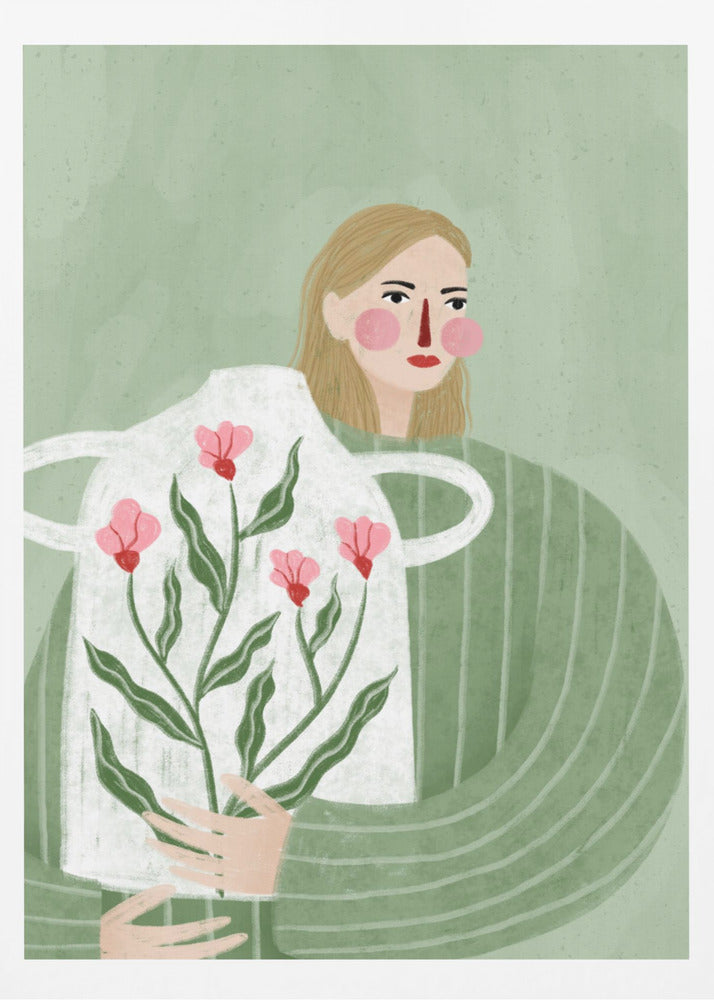 The Woman With Pink Vase | Poster