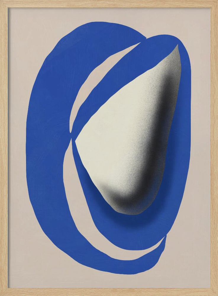 Liquid cobalt blue abstraction | Poster