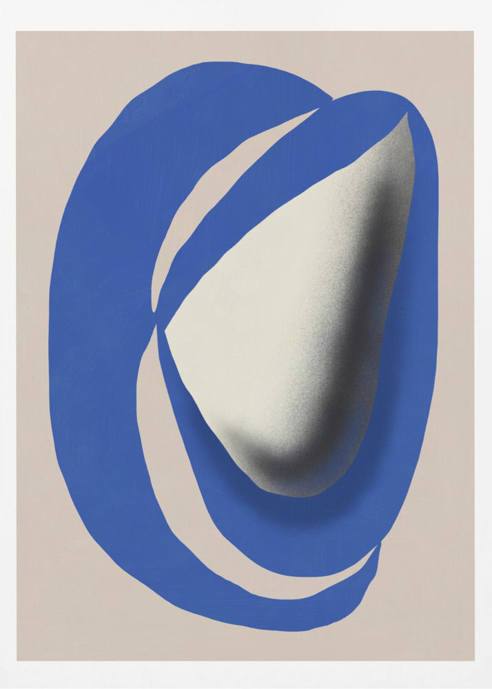 Liquid cobalt blue abstraction | Poster