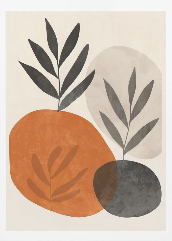 Painted Shapes and Plants 3 | Poster