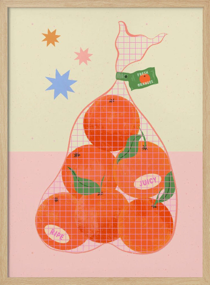 Frische und reife Orangen | Poster