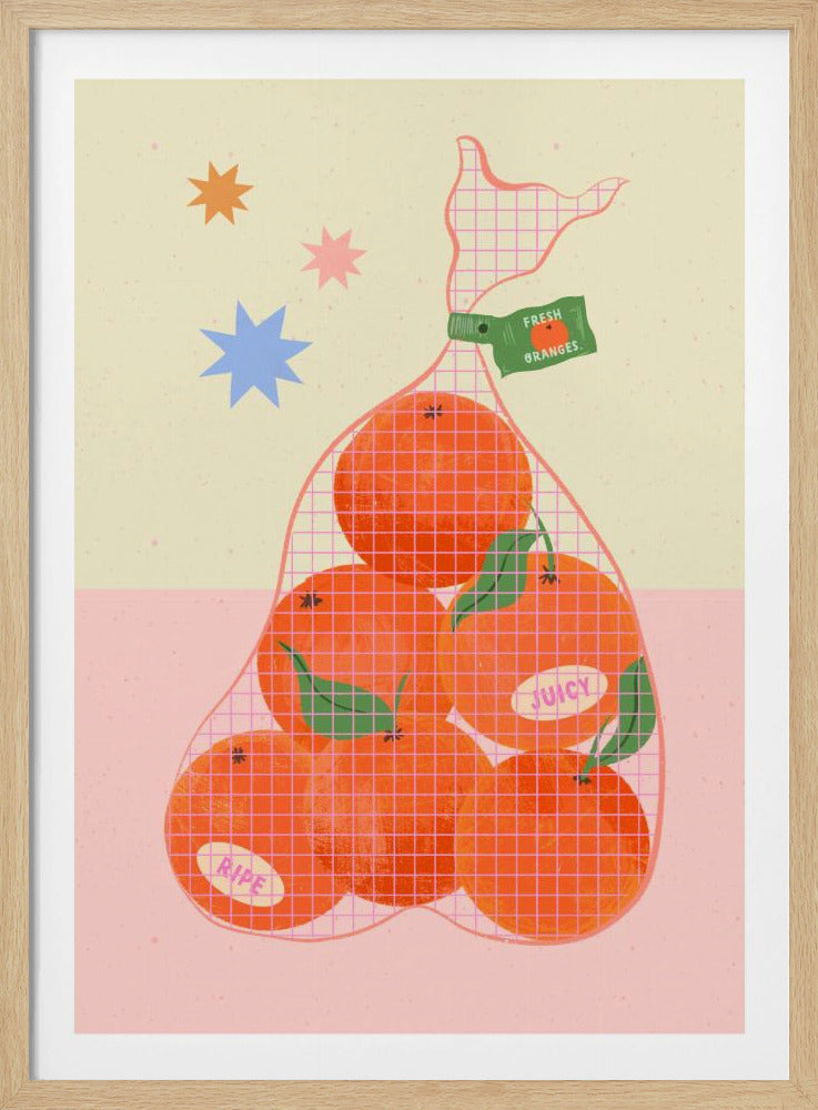 Frische und reife Orangen | Poster