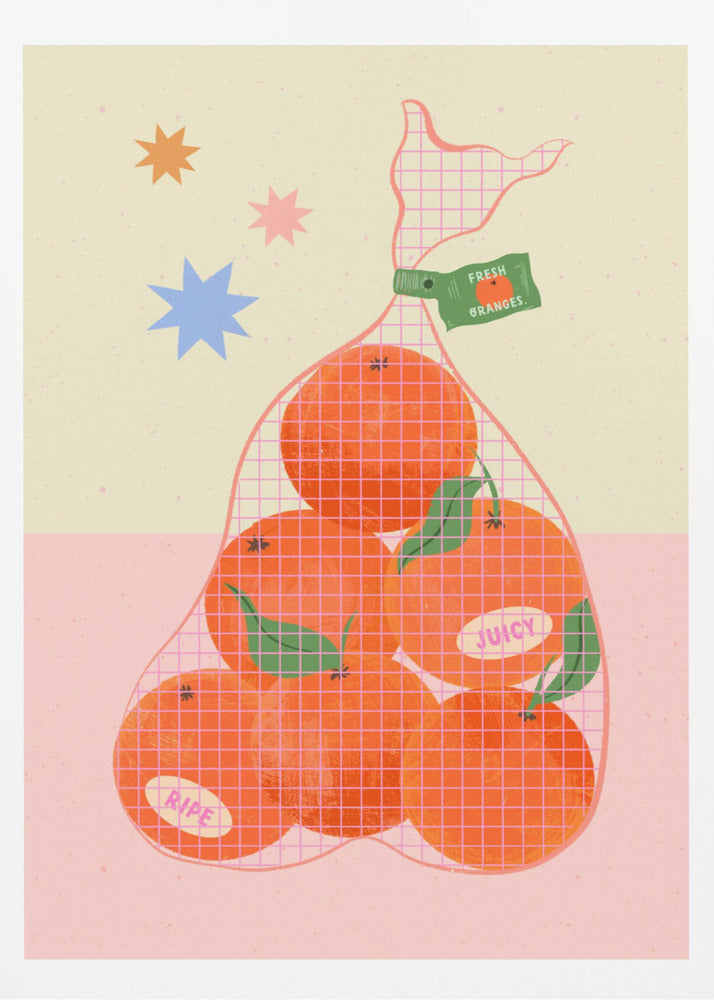 Frische und reife Orangen | Poster