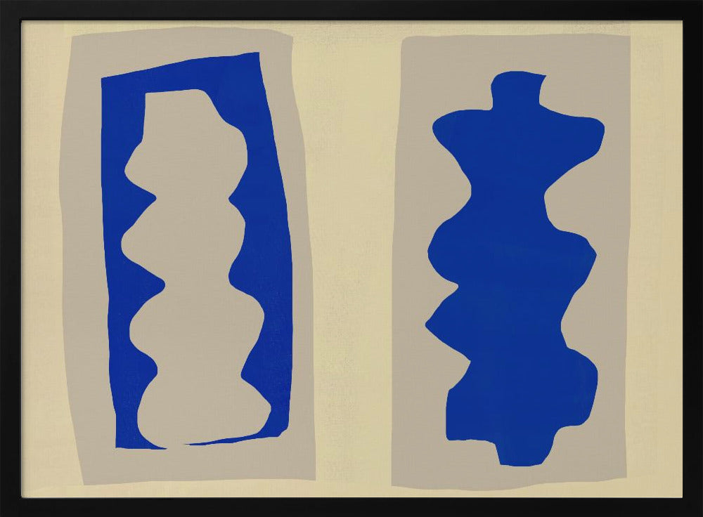 Blue Silhouette Forms | Poster