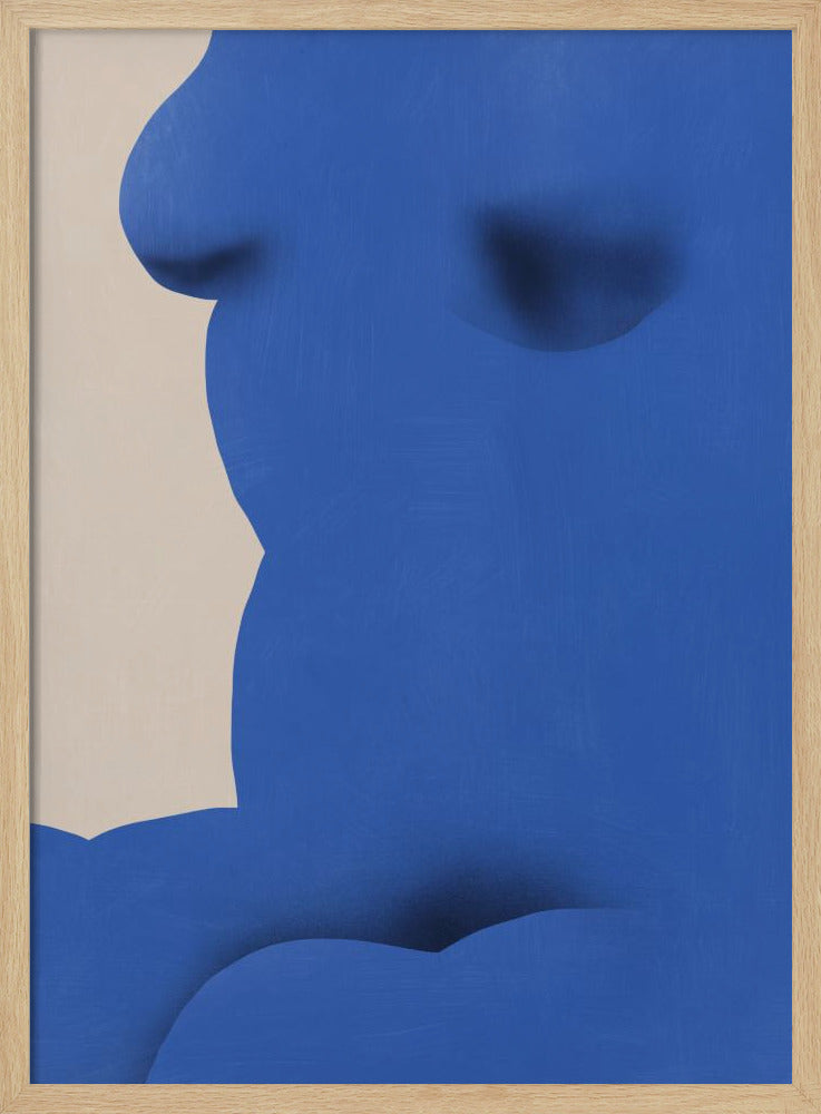 Cobalt blue nude close up | Poster