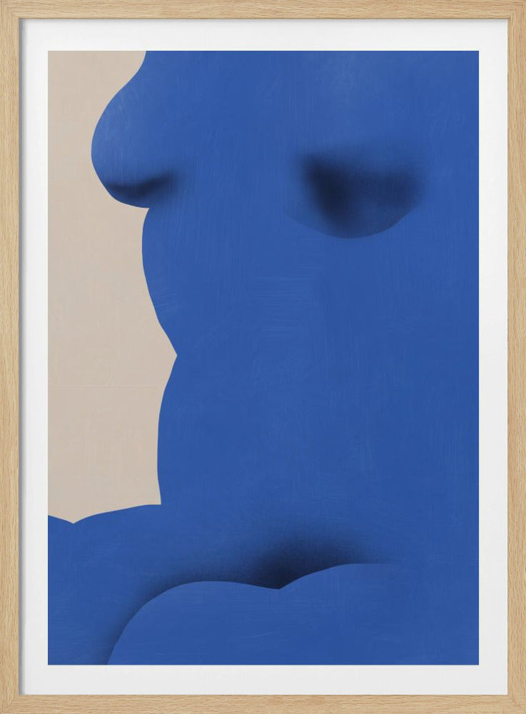 Cobalt blue nude close up | Poster