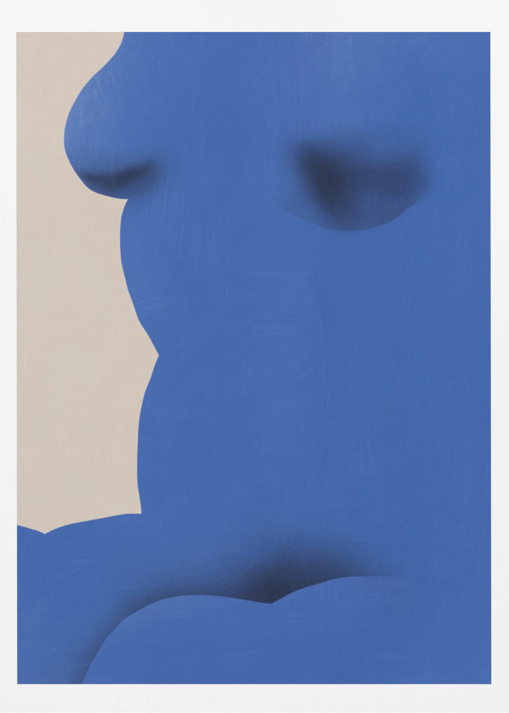Cobalt blue nude close up | Poster
