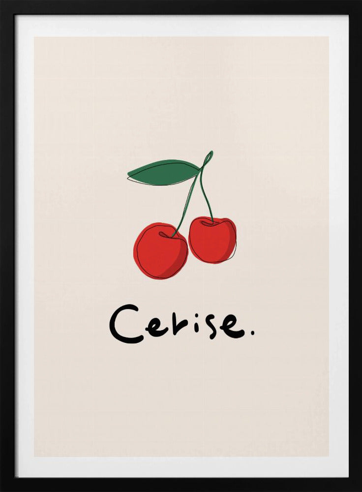 Modern fransk fruktkollektion "Körsbär / Cerise" | Poster