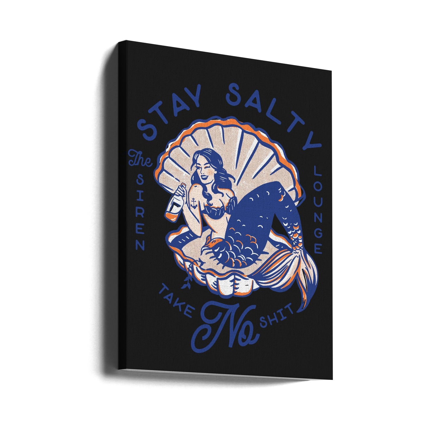 Restez Salty Siren Lounge Pin-Up Sirène | Tableaux sur Toile