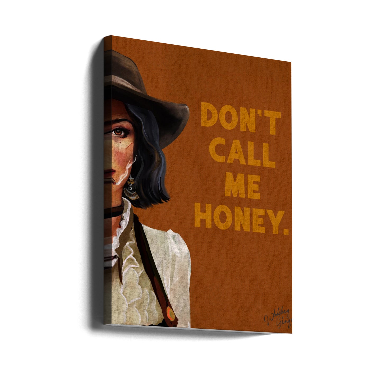 Ne m'appelle pas chérie, art de cow-girl western badass | Tableaux sur Toile