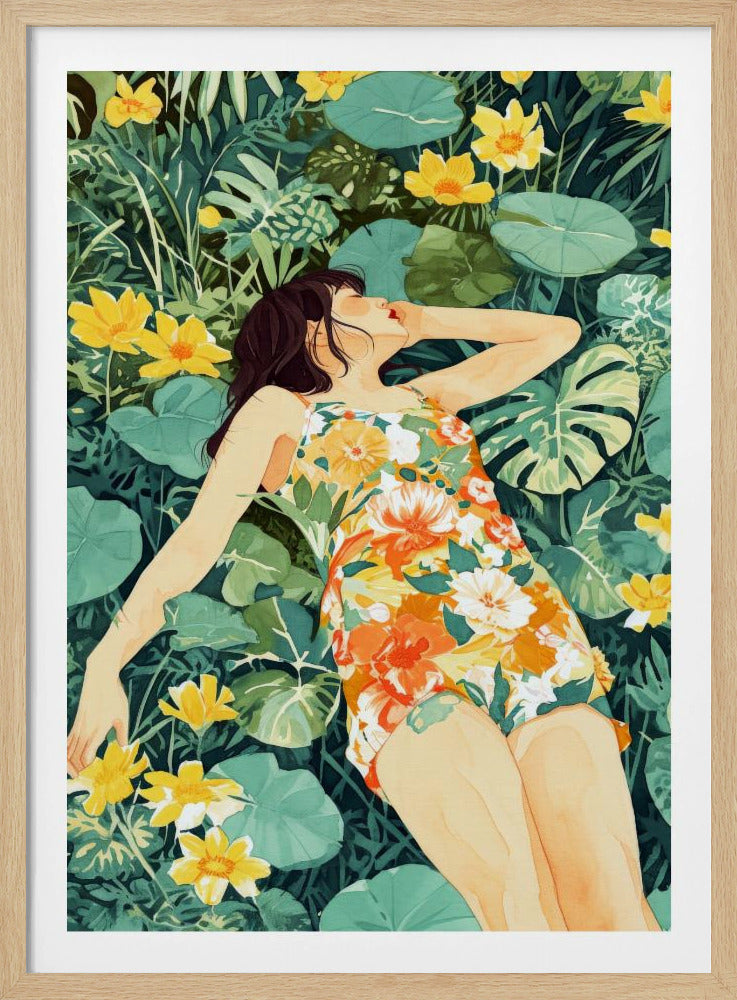 Relax Time Woman and meadow | Poster