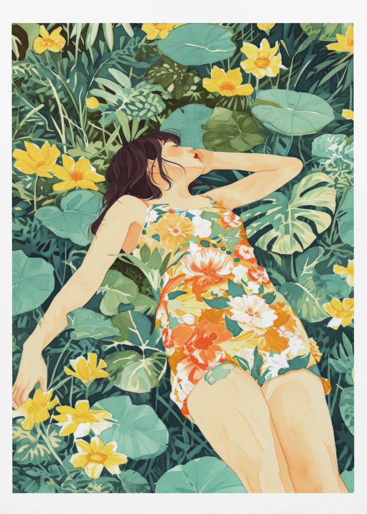 Relax Time Woman and meadow | Poster