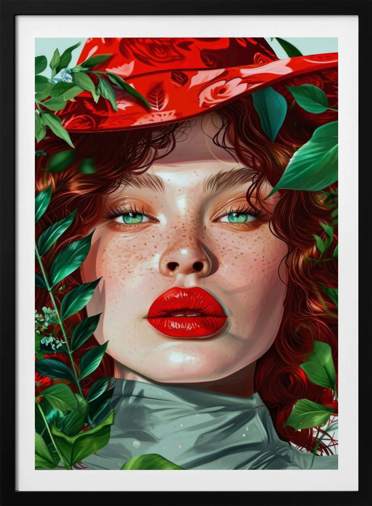 Porträt einer Frau mit grünen Augen | Poster