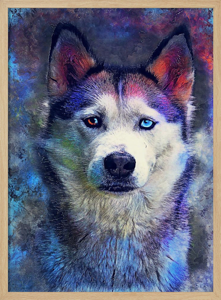 Animal Dog Husky Watercolor Animal Art | Poster