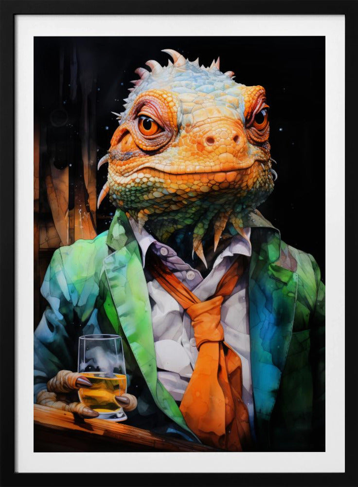 Chameleon Watercolor Animal Art | Poster