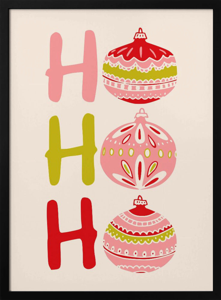 HoHoHo Glad liten julillustration | Poster